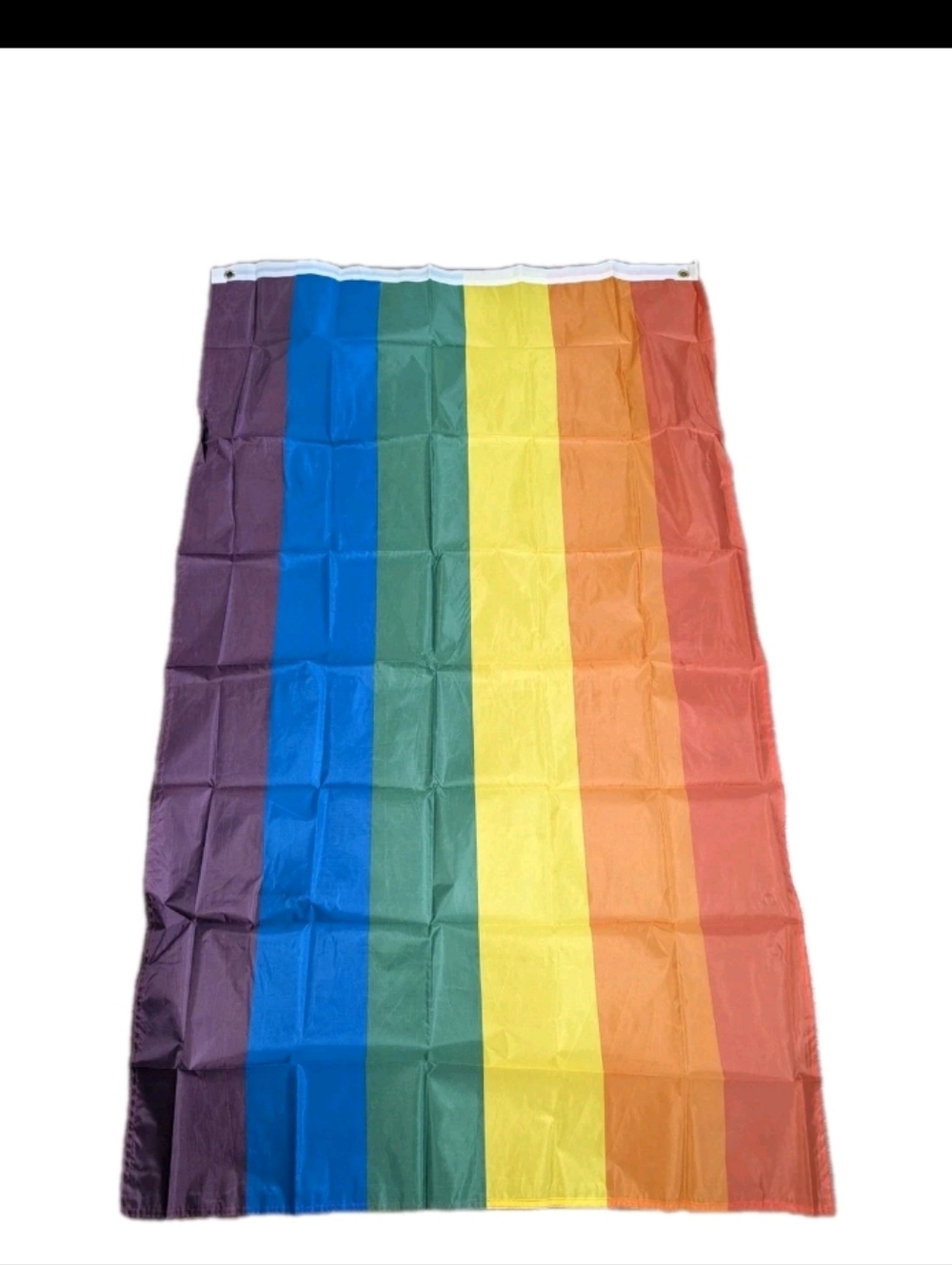 LGBT Pride Flag Apx. 58" 34" with 2 Grommets For Hanging Brand New